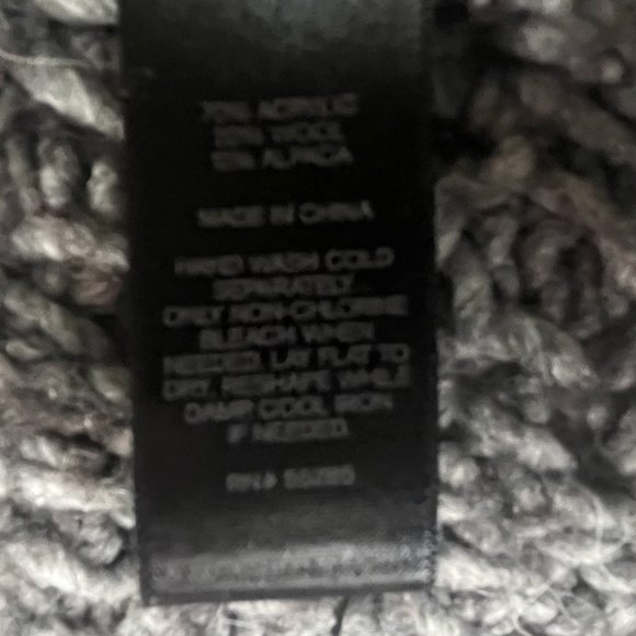 Express Women's Elbow Sleeve Open Knit Cardigan Sweater Size S Heathered Gray - Picture 7 of 7